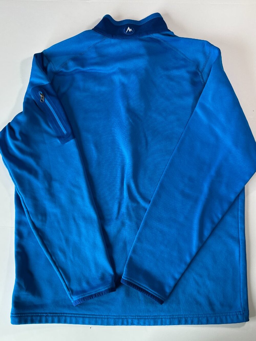 Marmot Men's Large Blue Quarter Zip Fleece Pullover Hiking Outdoor - Picture 3 of 7